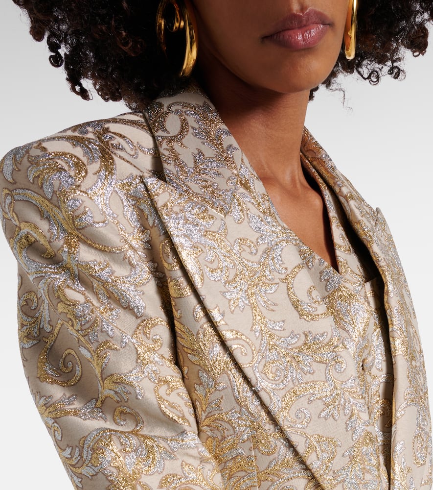 Single-breasted brocade blazer