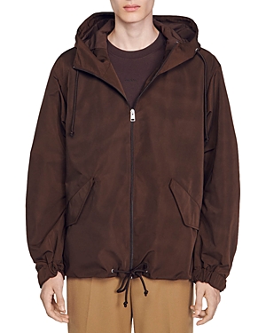Windy drawstring-hood jacket - Black