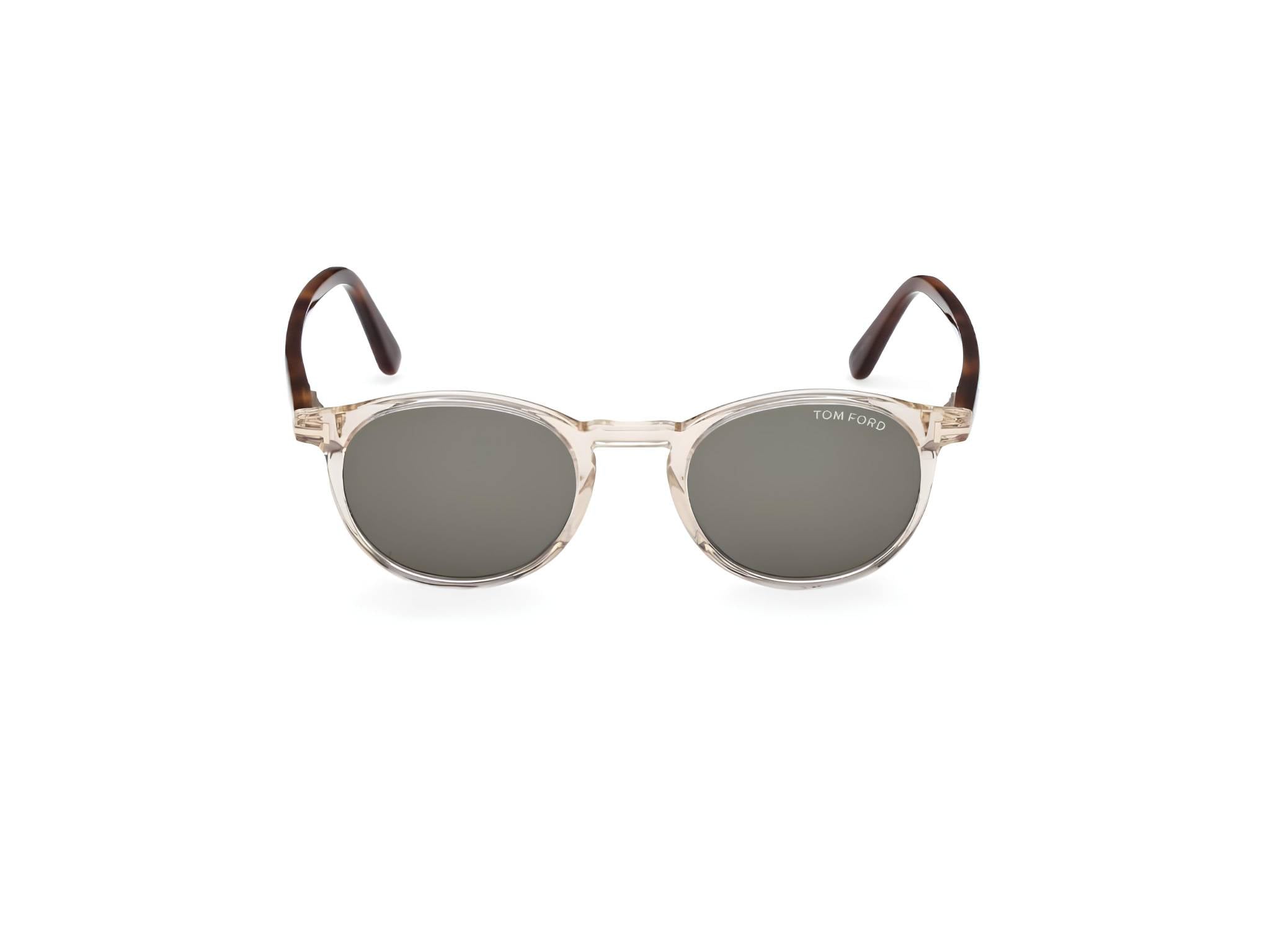 TOM FORD Man TOM FORD FT0539 ANDREA-02 45N Sunglasses Acetate Brown Green Round Norma
