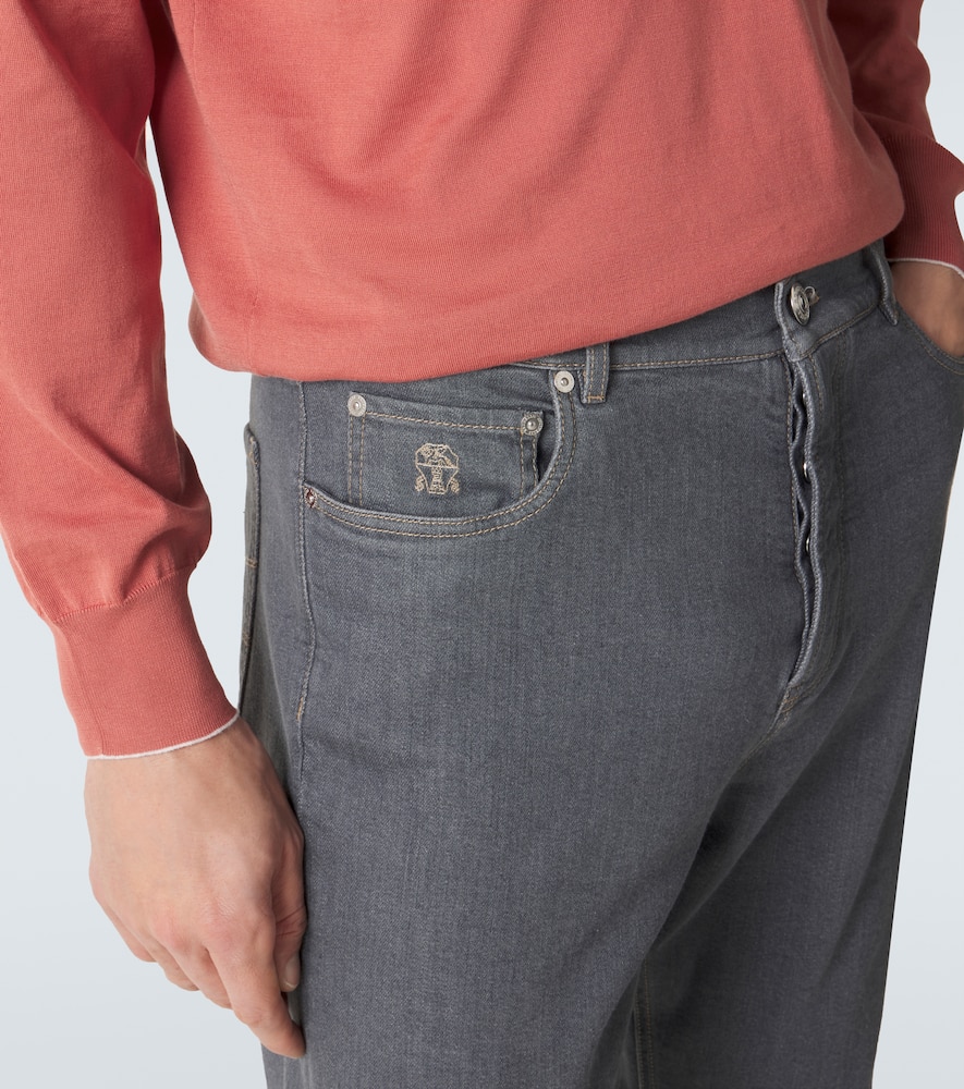 Logo straight jeans