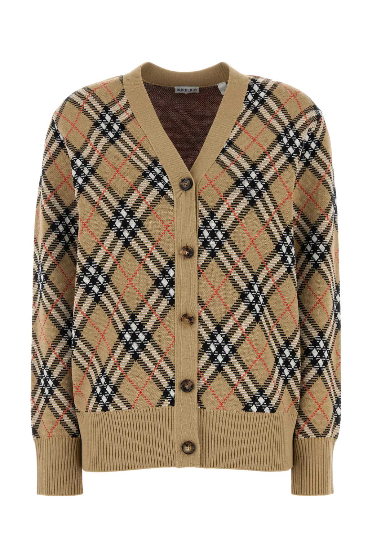 Check Cardigan Knitwear Multicolor