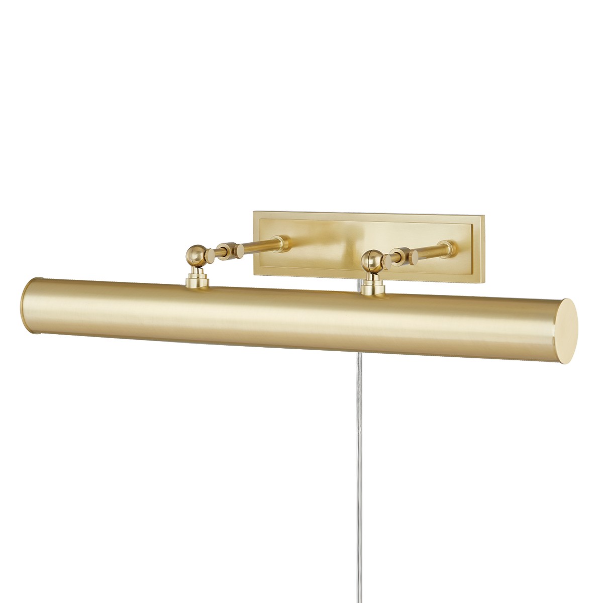 Aged Brass Three Light Picture Light from the Holly Collection