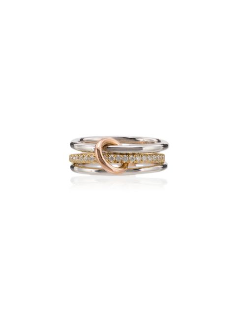 18kt white gold Sonny diamond link ring