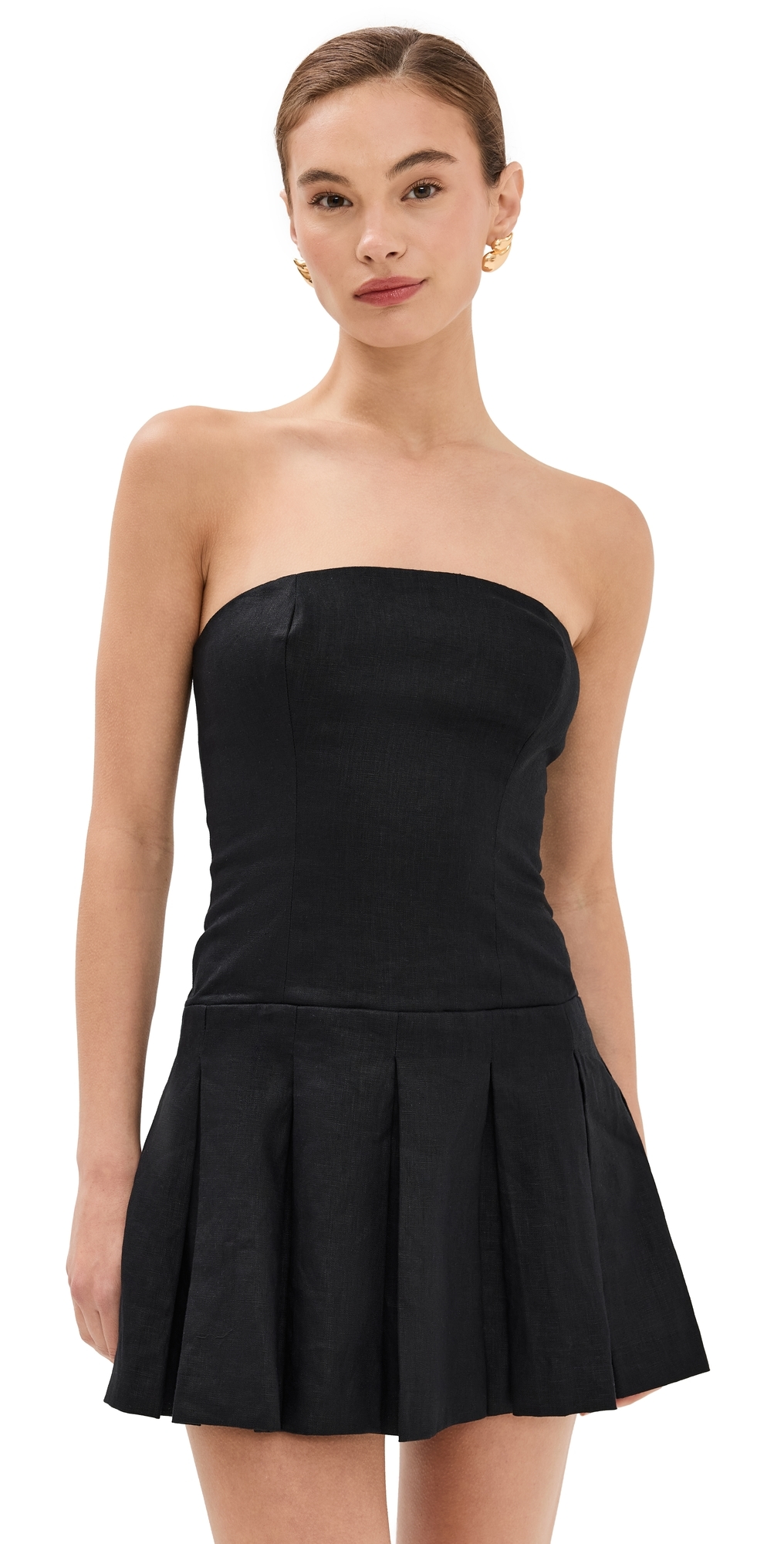 Isabeli Linen Dress Black