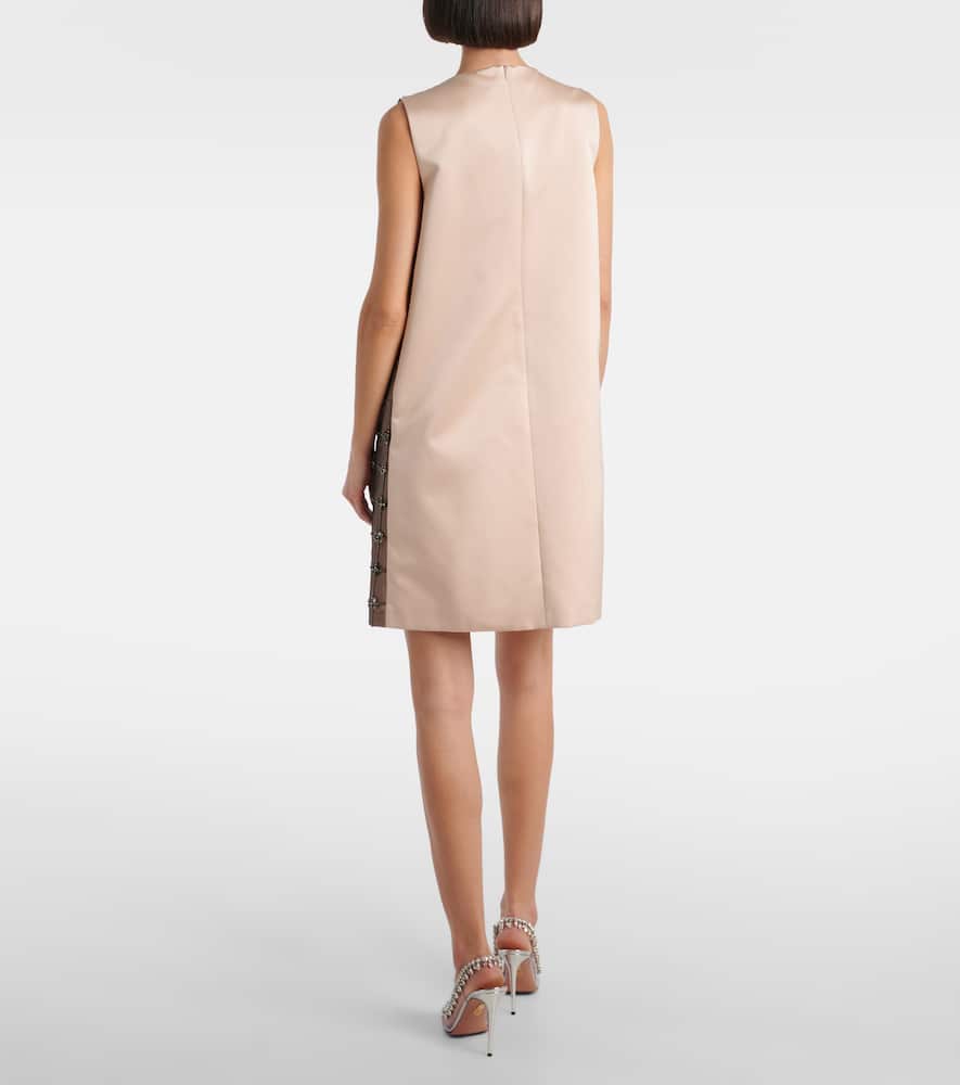 Acino embellished tulle and satin minidress