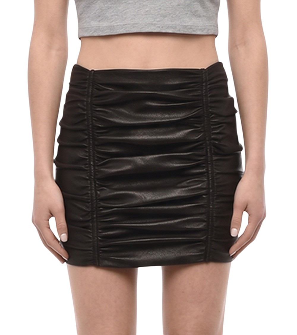 Black Leather Mini Skirt