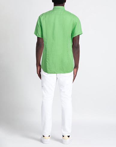 Man Shirt Lime green Size L Linen