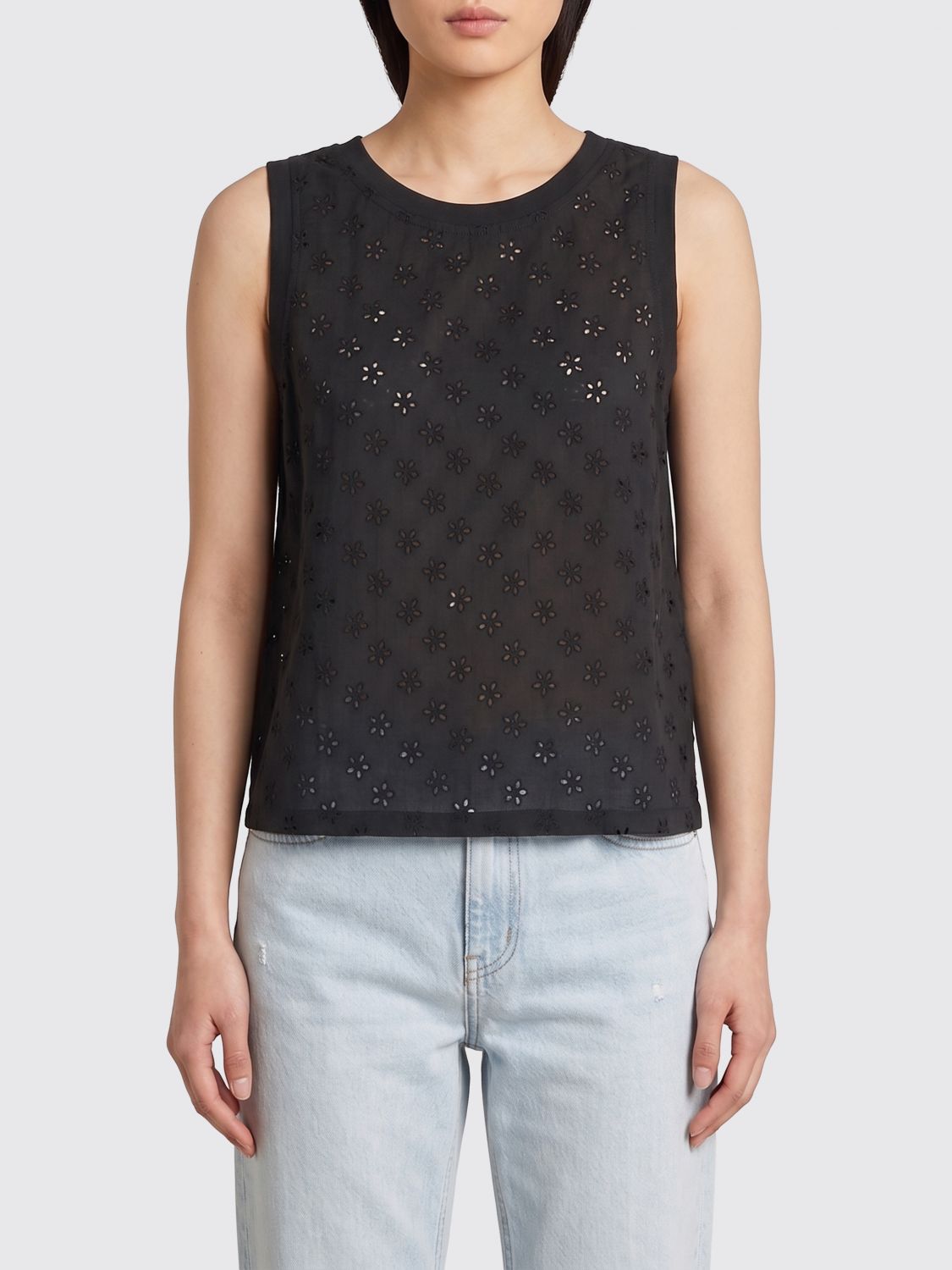 Top Woman color Black