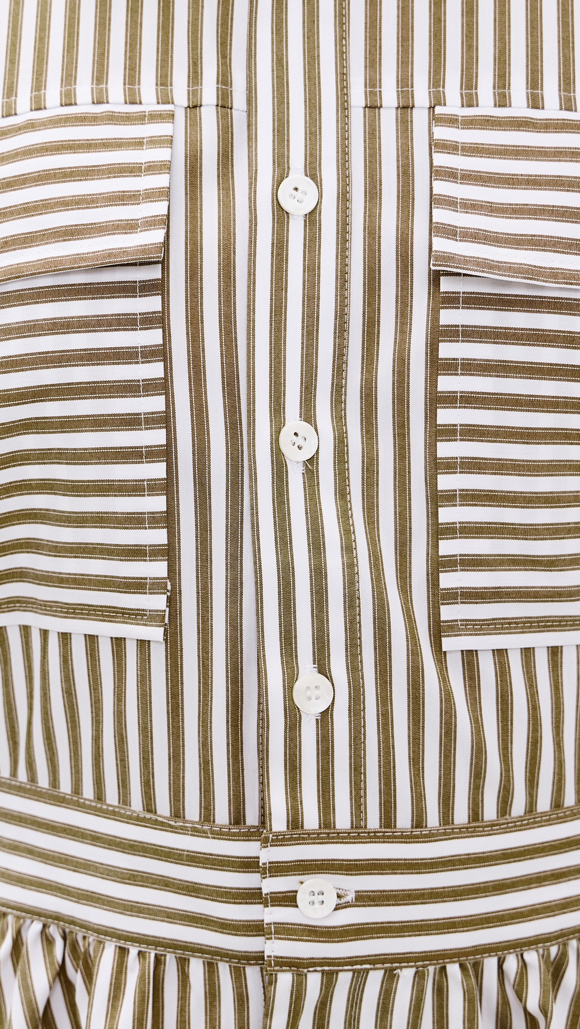 O. p.t Rowe Dress Olive Stripe