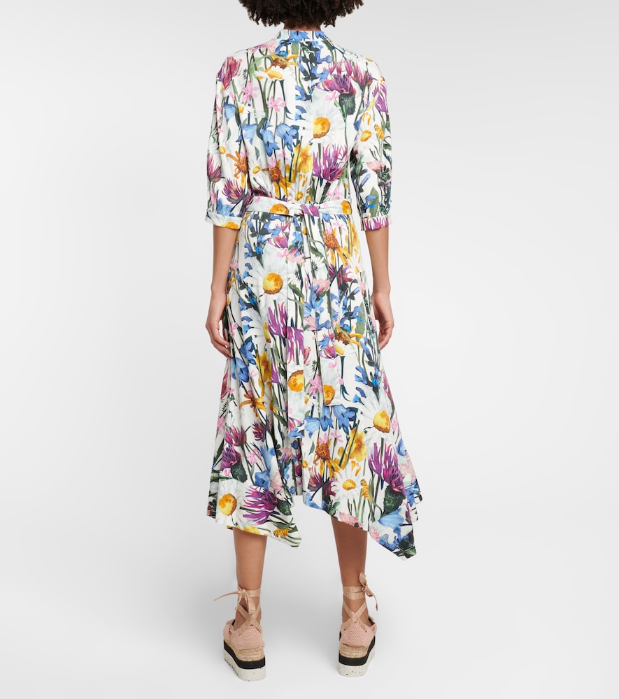 Floral satin midi dress