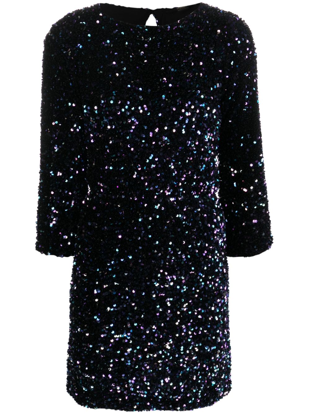 Sequin-embellished minidress - Black