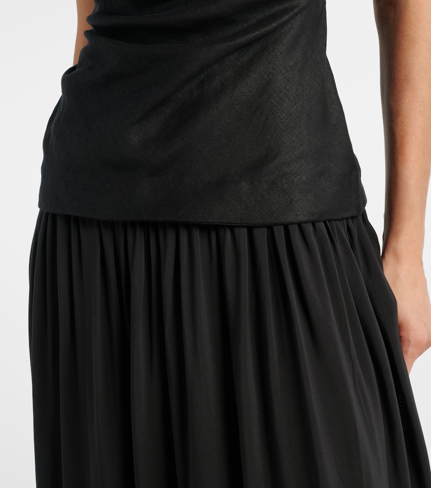 Hedy strapless linen maxi dress