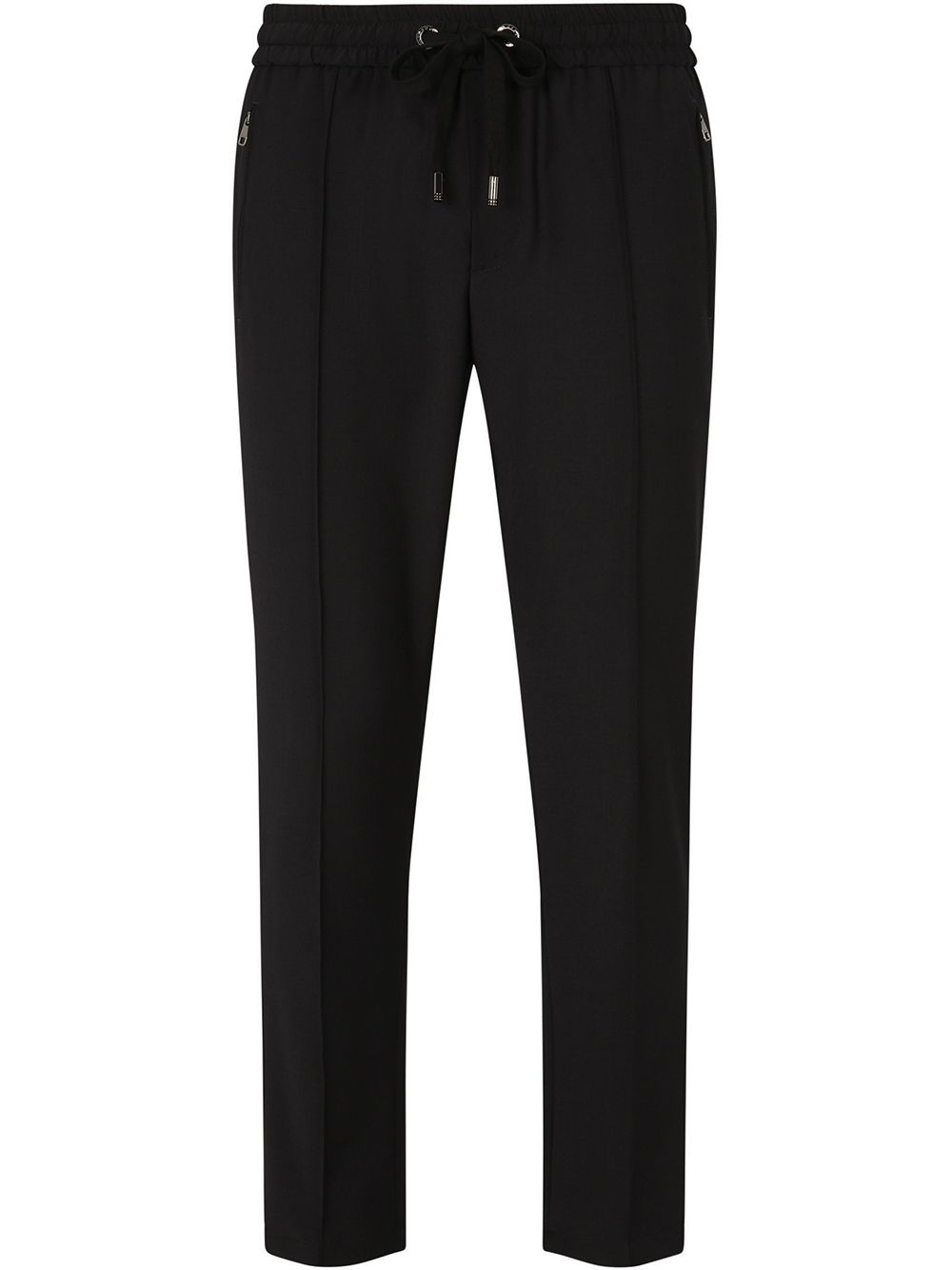 Tapered drawstring trousers - Black