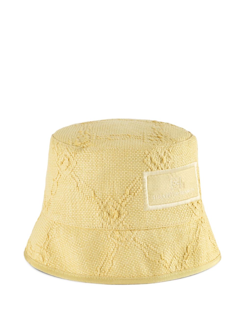 Elisabetta Franchi logo-jacquard bucket hat - Yellow