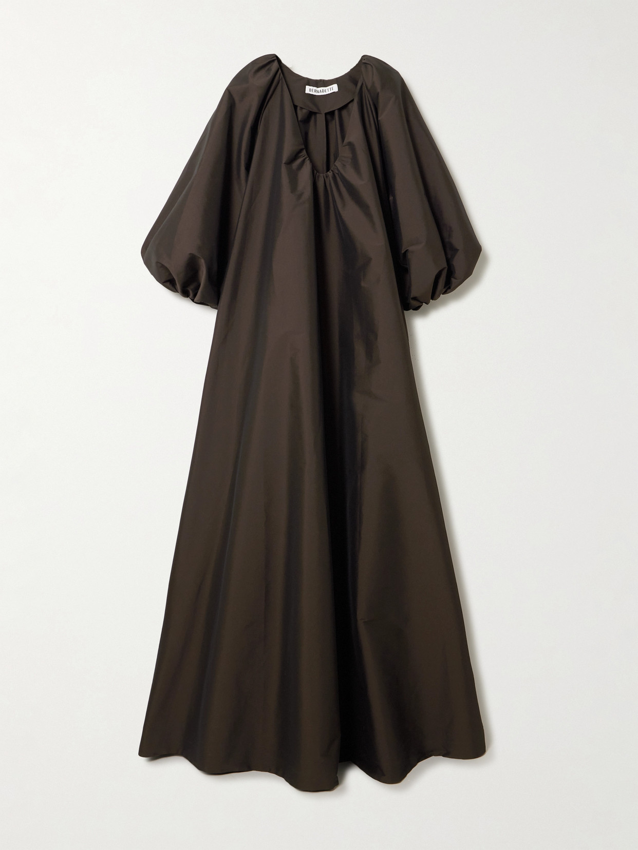George Gathered Taffeta Gown - Brown