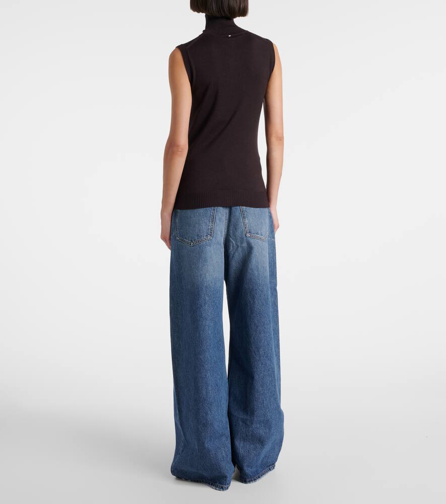 Vertigo knitted virgin wool top