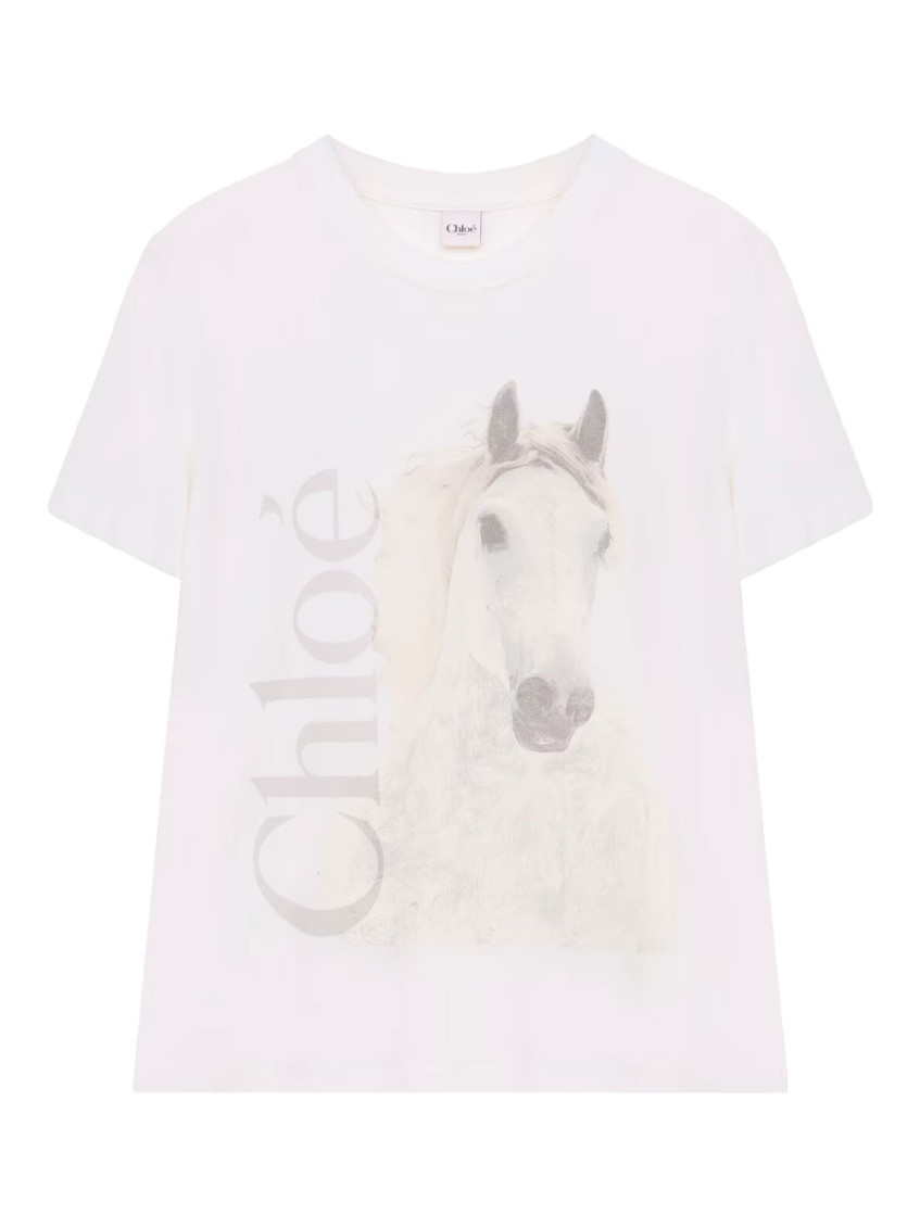 White Graphic Crew Neck T-Shirt