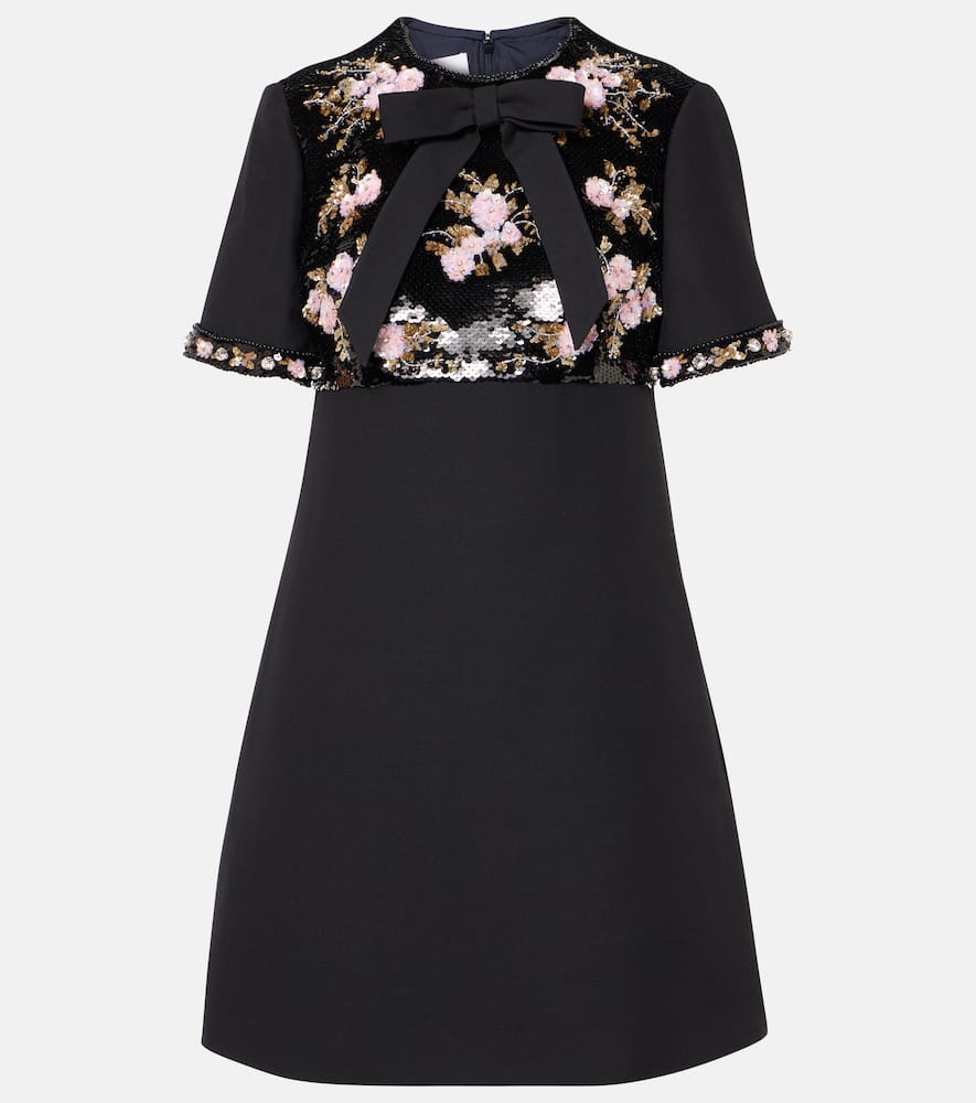 Crepe Couture embellished minidress