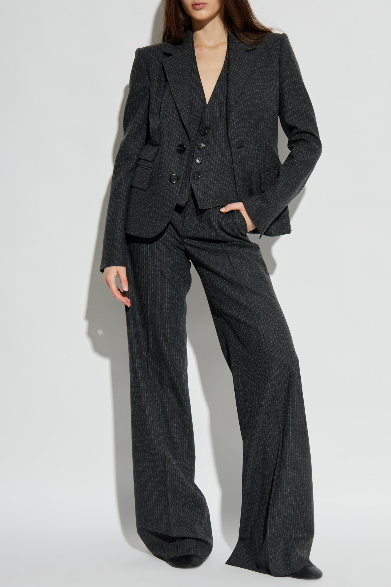 Wool Trousers, Women's, Grey