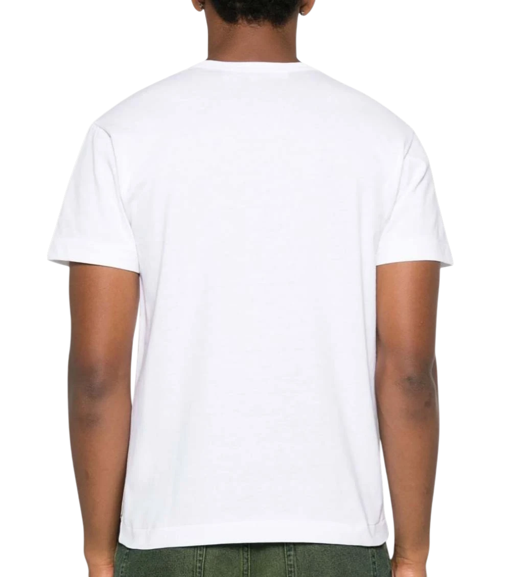 White Crew Neck Graphic Print T-Shirt
