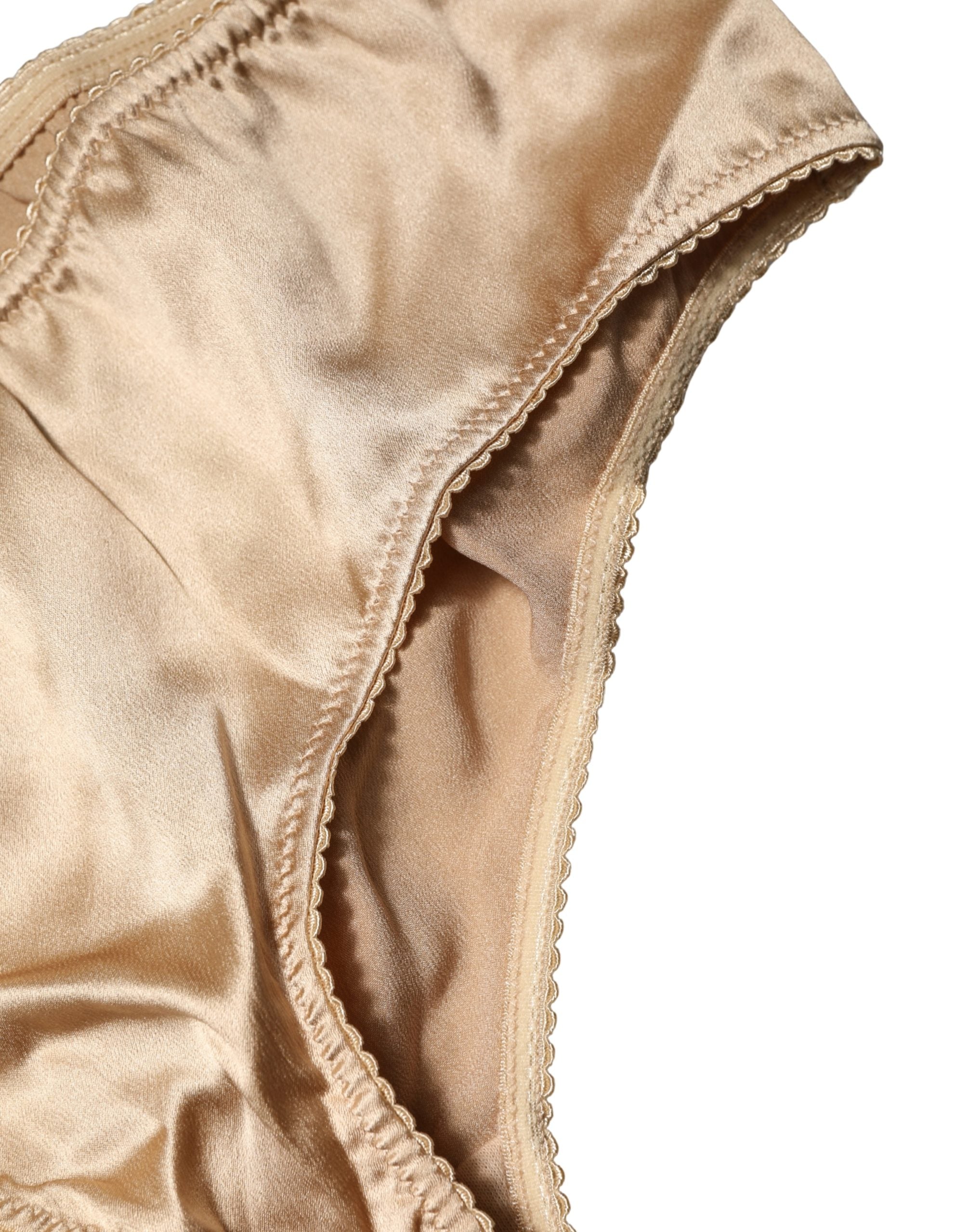 Silk Stretch Brief — Beige