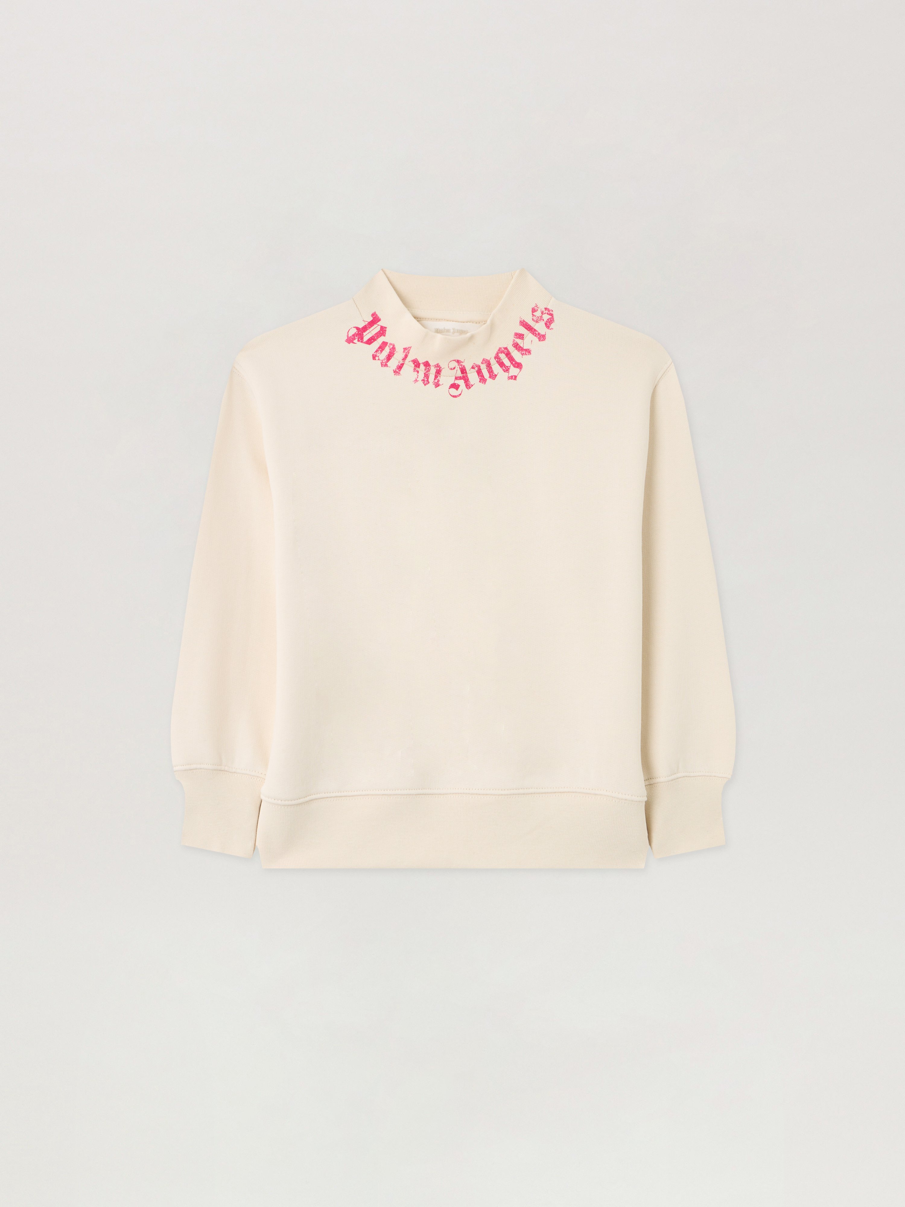Neck Logo Brushed Crew Sweatshirt Kids  Off White