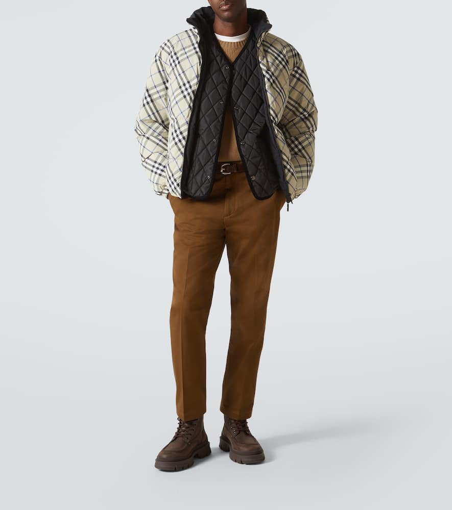 Checked quilted jacket
