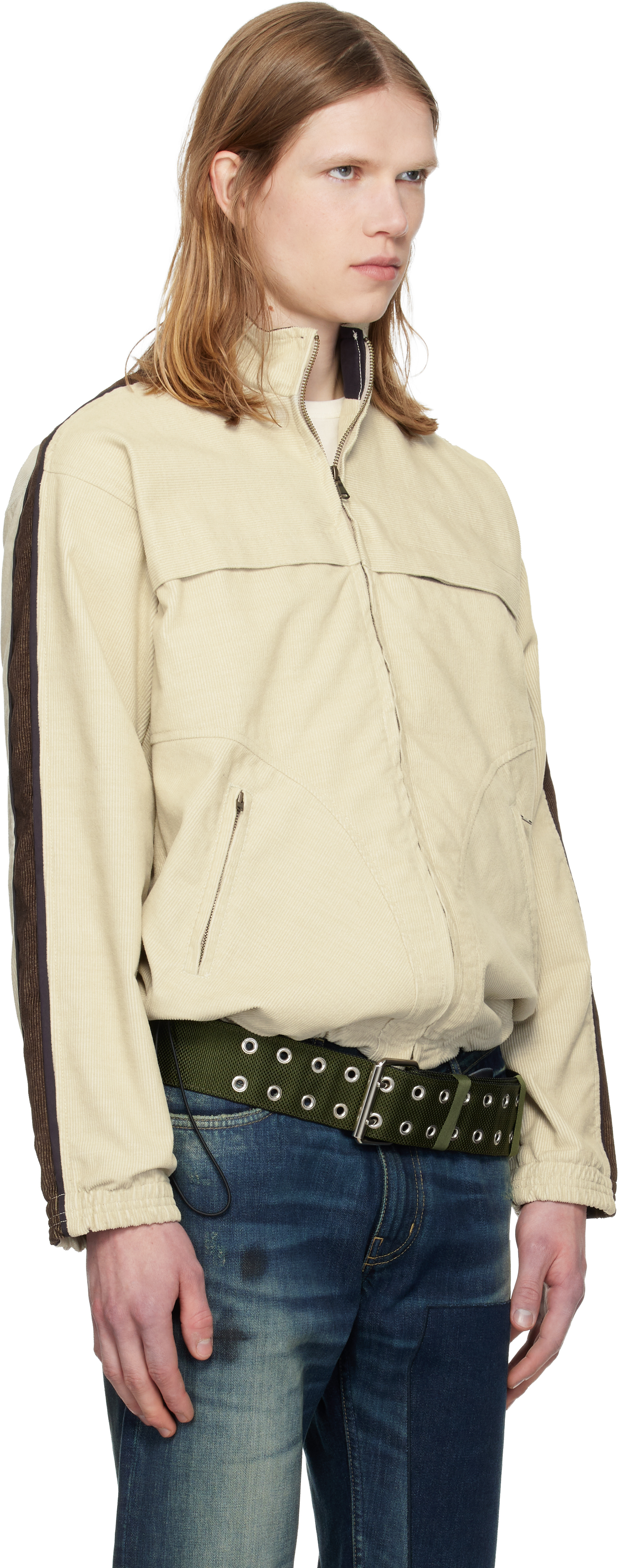 Off-White Washed Corduroy Track Jacket
