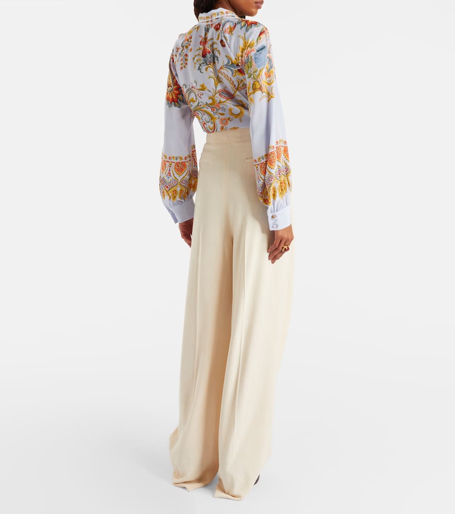 High-rise wide-leg pants