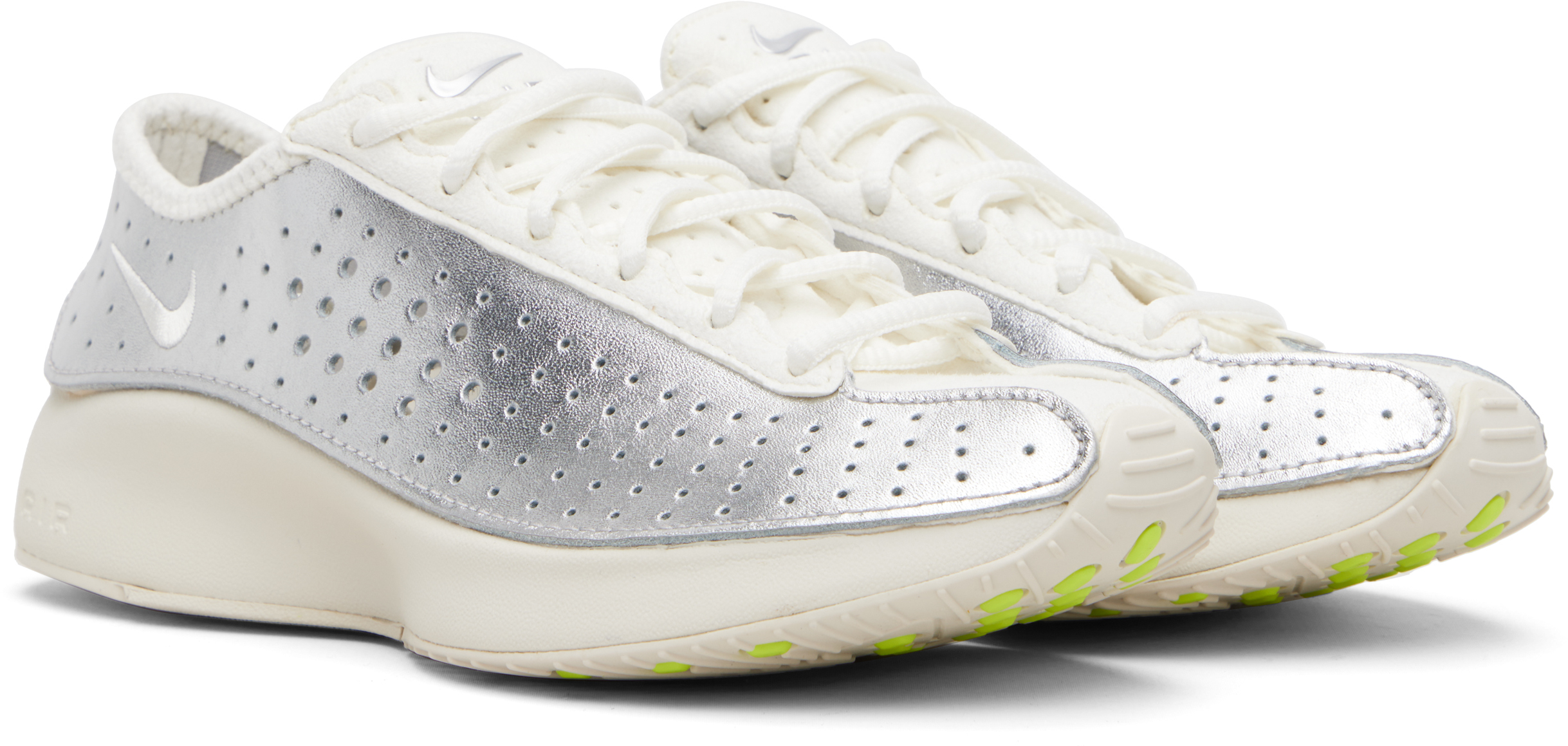 Silver & Off-White Air Superfly Sneakers