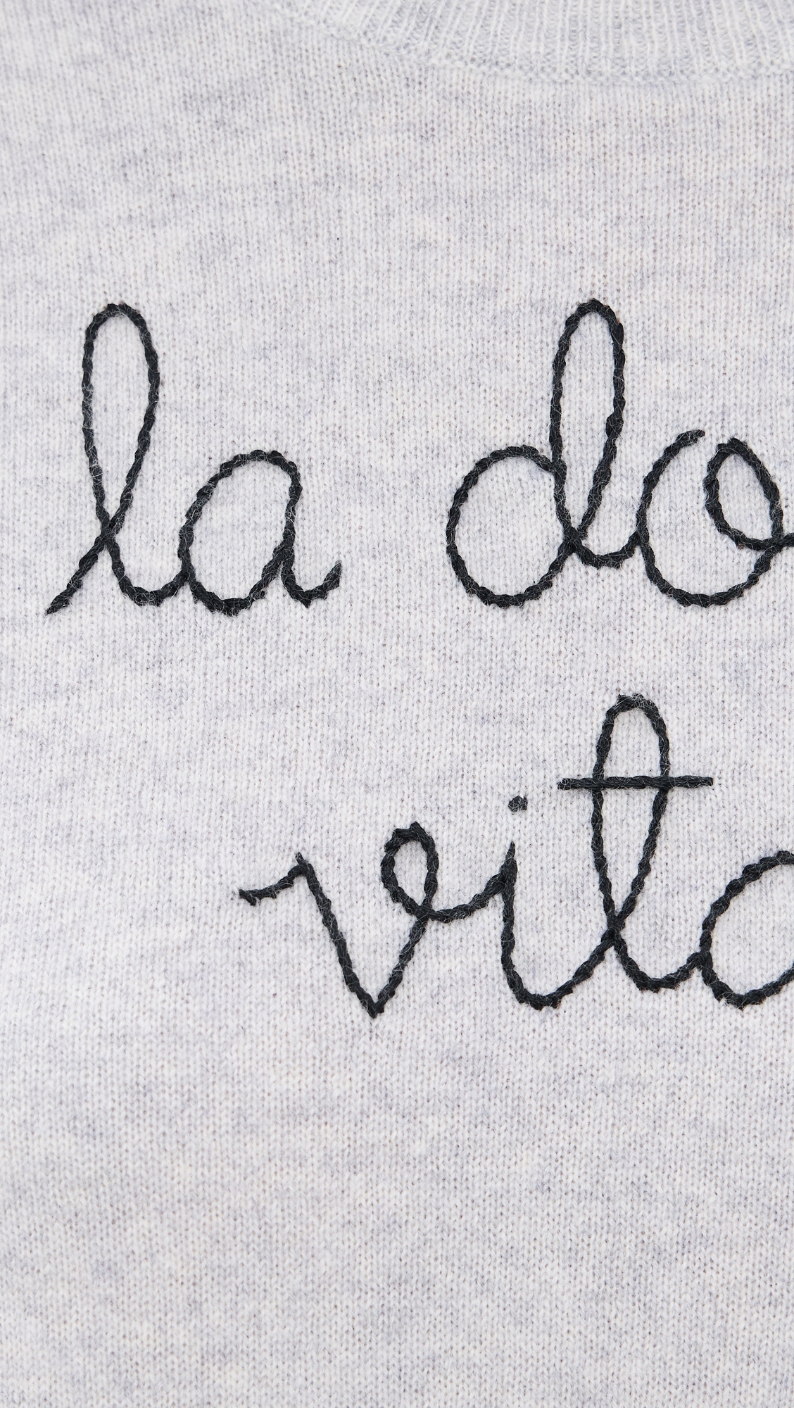 La Dolce Vita Cashmere Crewneck Smoke