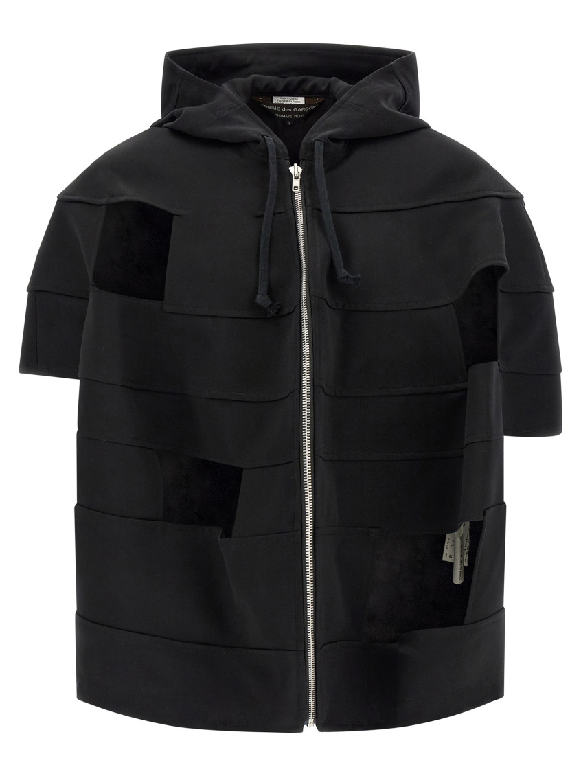 Black Solid Hood Jacket