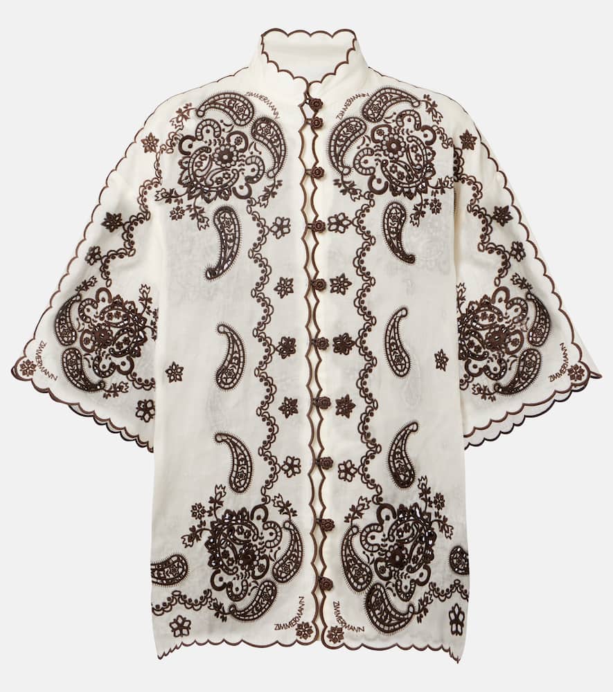 Ascension embroidered linen shirt