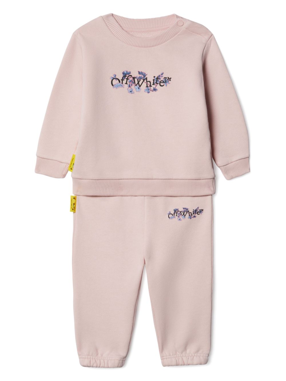 Bookish Flowers cotton tracksuit set - Pink