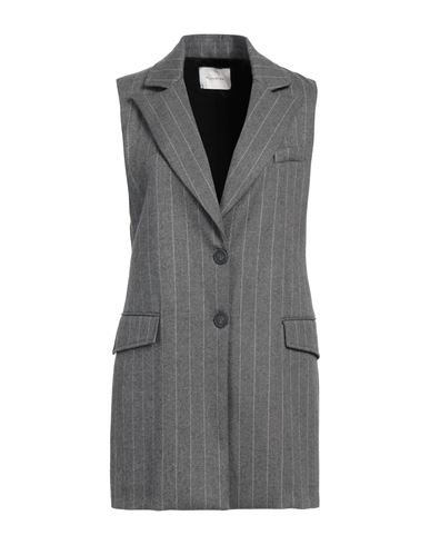 Manila Grace Woman Tailored Vest Grey Size 6 Polyester, Viscose, Elastane