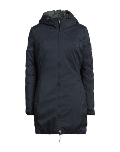 Woman Coat Midnight blue Size 10 Polyamide