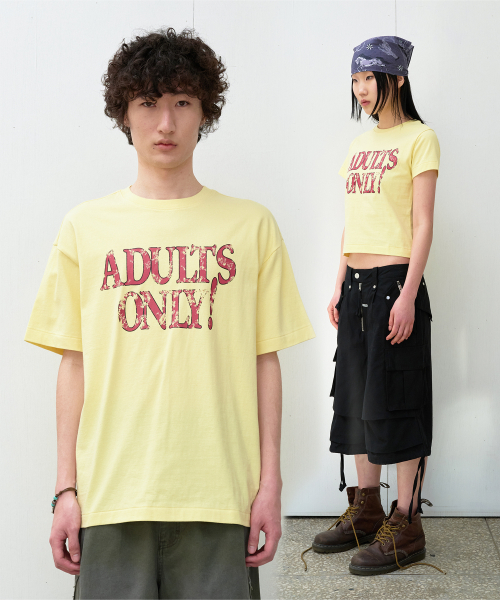 ADULTS ONLY TEE YELLOW