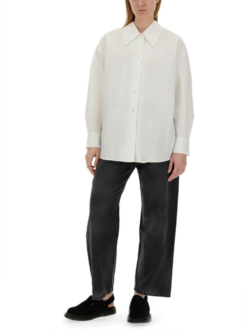 White Oversized Solid Shirt