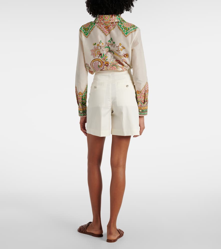 Cotton-blend shorts