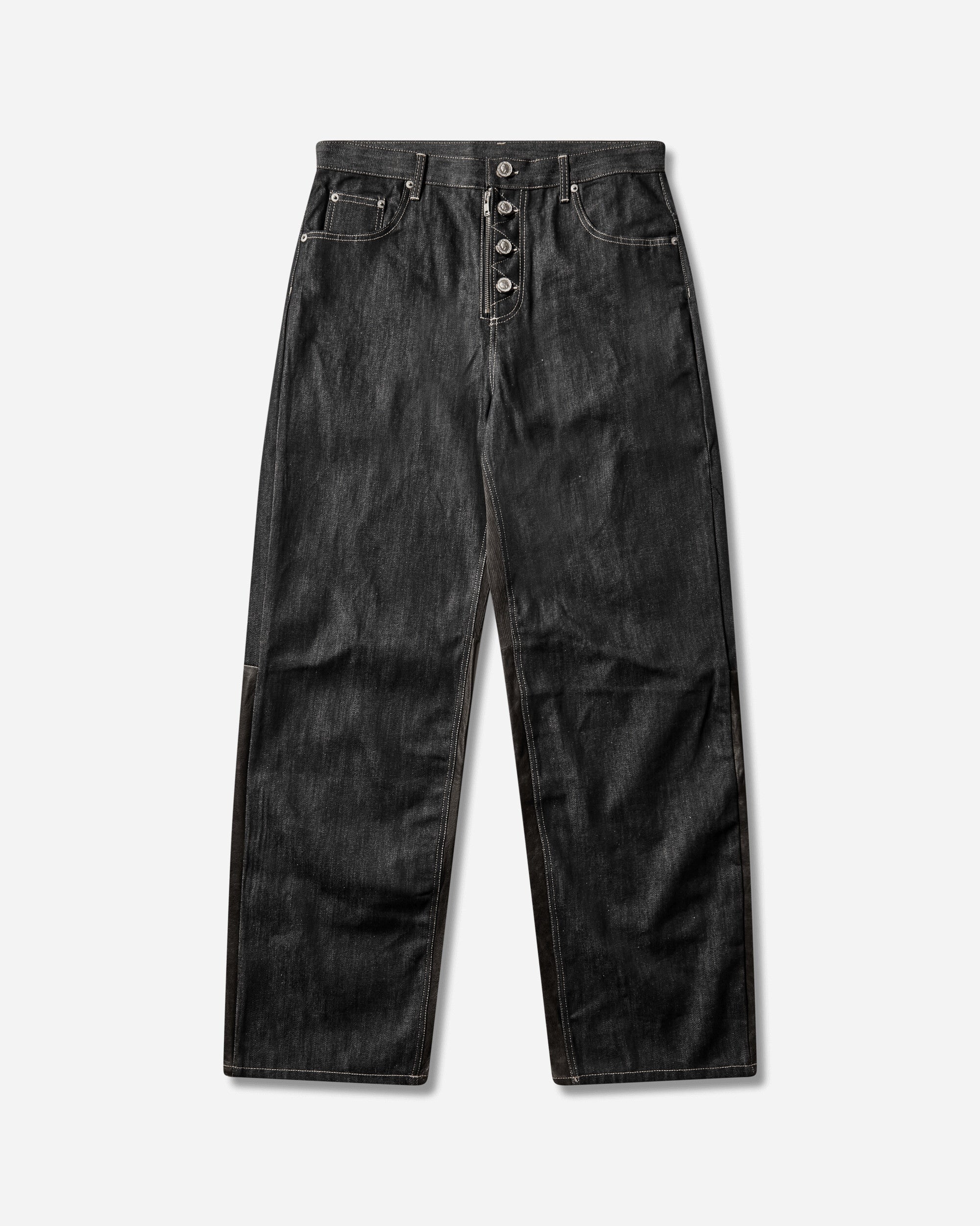 Men s Paneled Hybrid Denim Pants Indigo / Leather