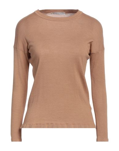 Caractère Woman Sweater Camel Size L Acrylic, Wool