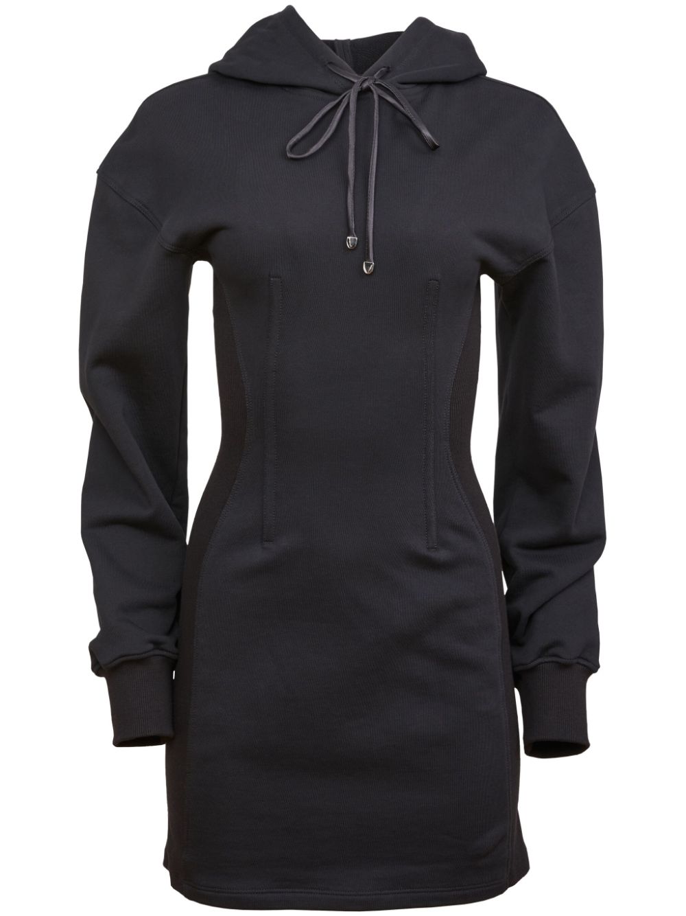 Terry hooded dress - Black