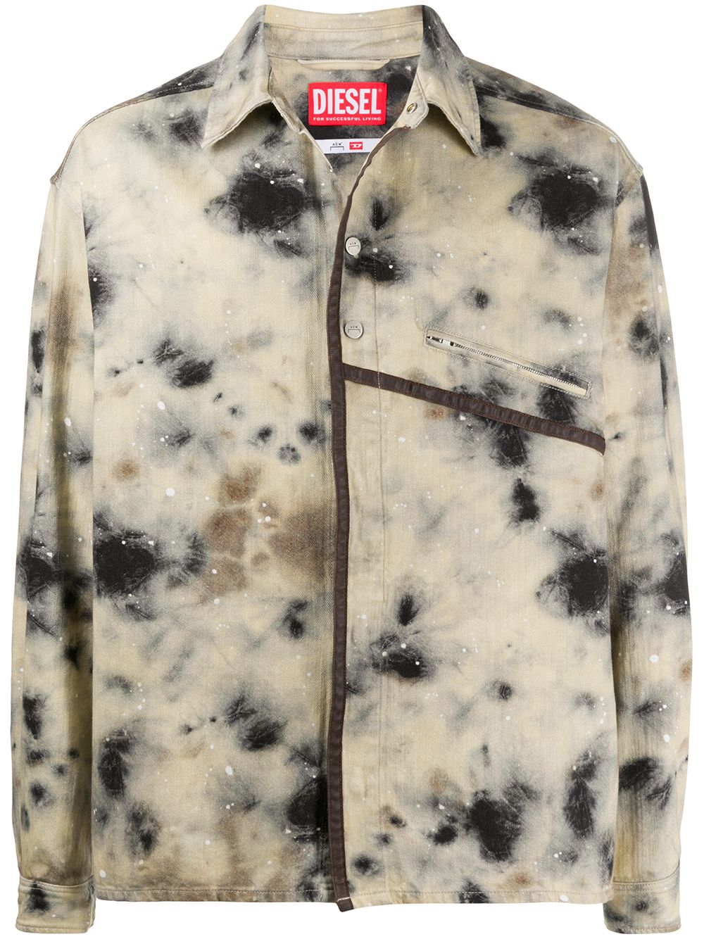 X Diesel Red Tag stain-print lightweight jackets - Neutrals