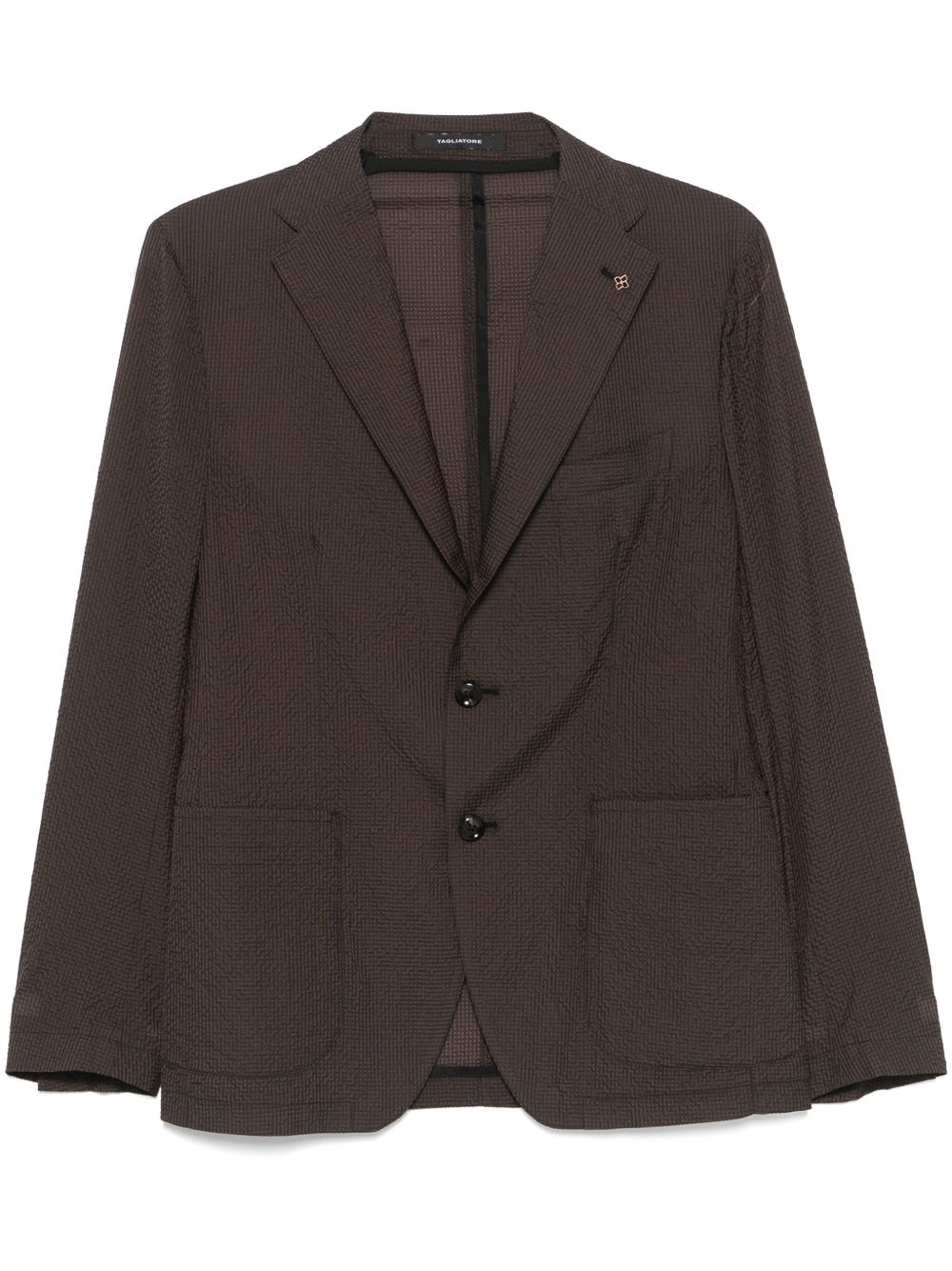 Mini-check blazer - Brown