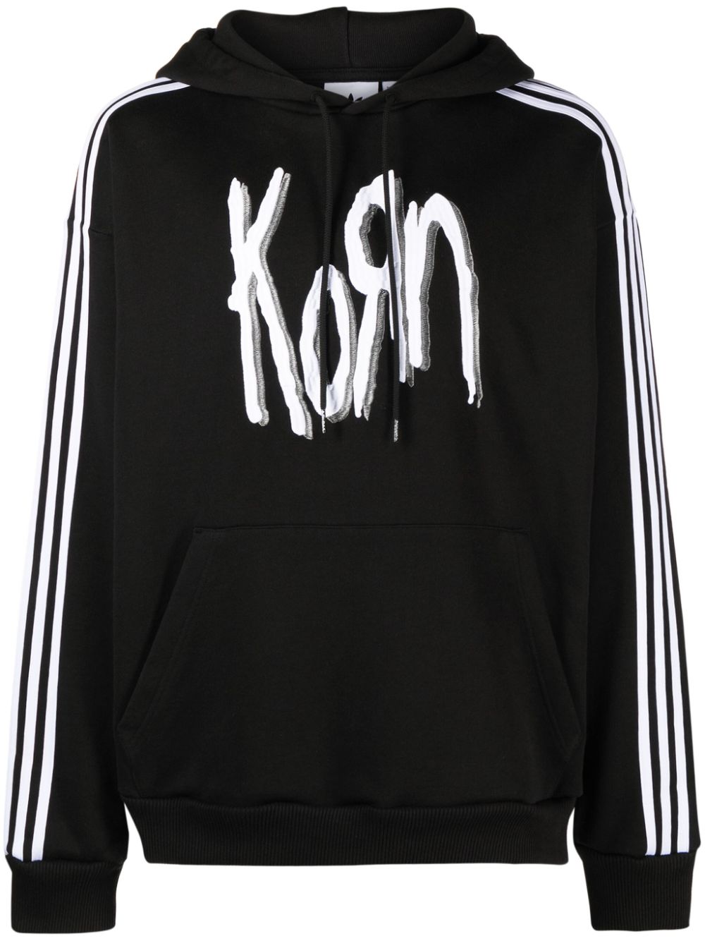 X Korn embroidered hoodie - Black