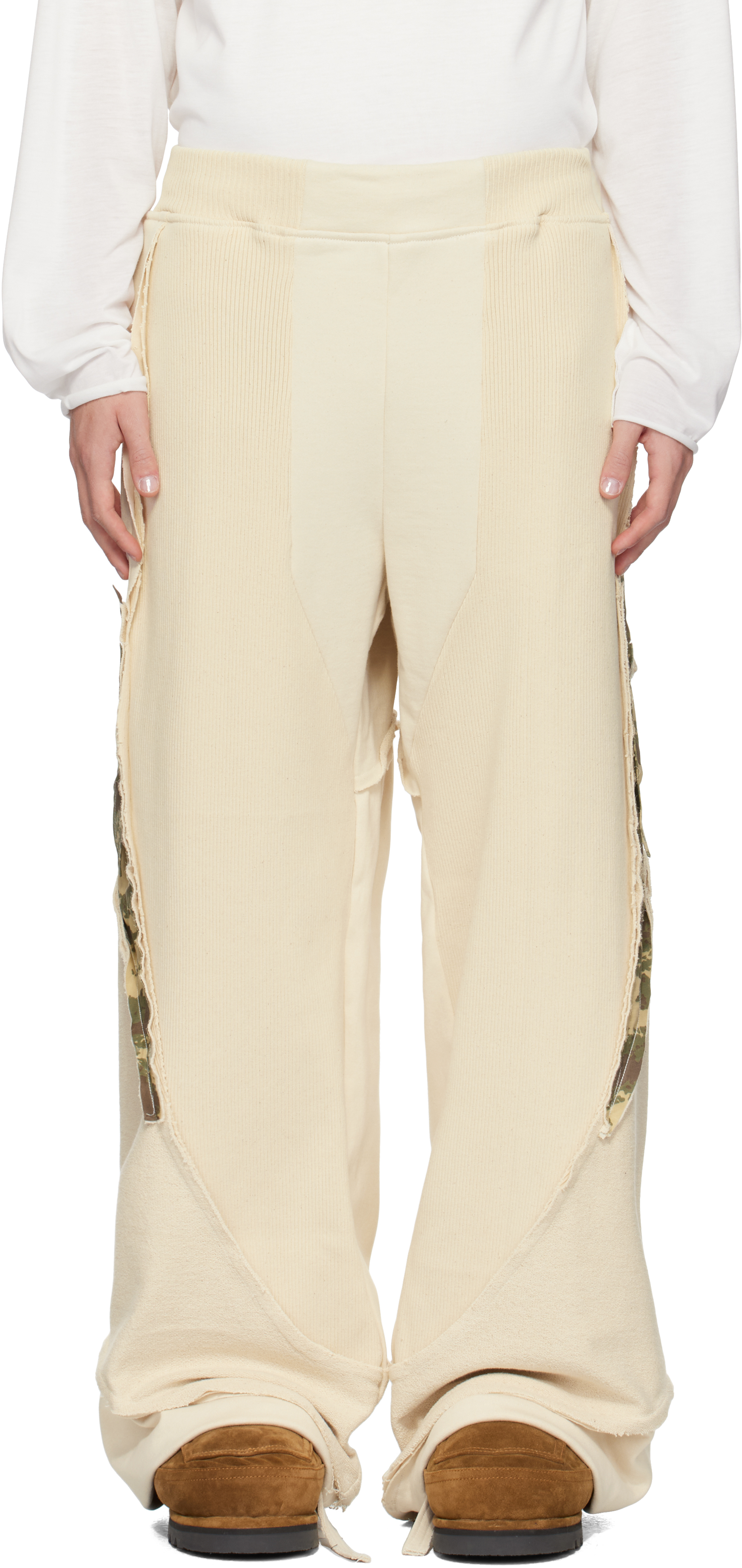 YAKU SSENSE Exclusive Beige Undyed Hybrid Sweatpants