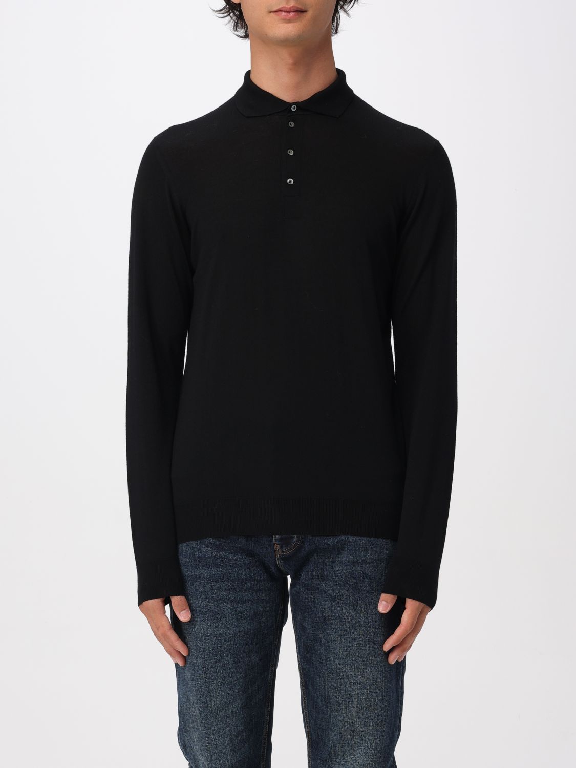 Polo Shirt Men color Black