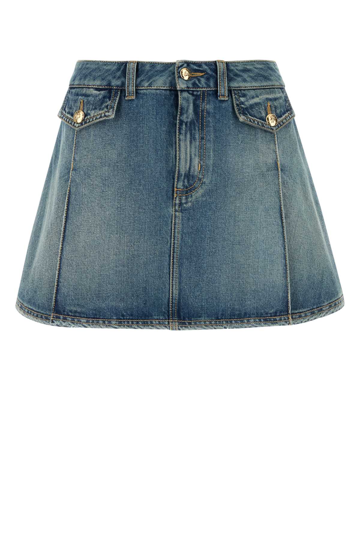 Denim Mini Skirt — Blue