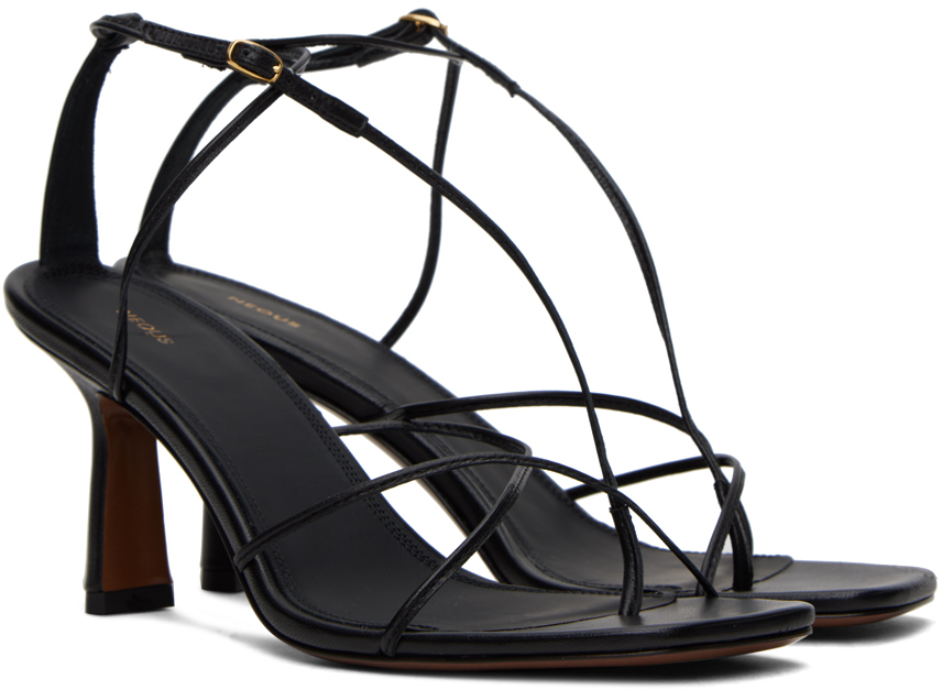 NEOUS Black Alphard Heeled Sandals