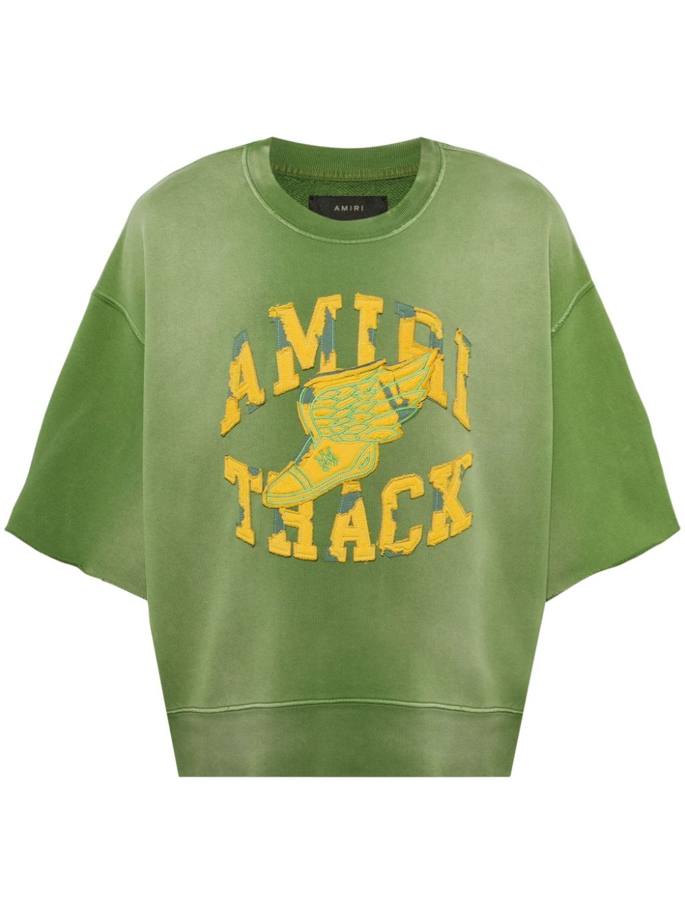 Crew-neck short-sleeve sweatshirt - 310 GREEN